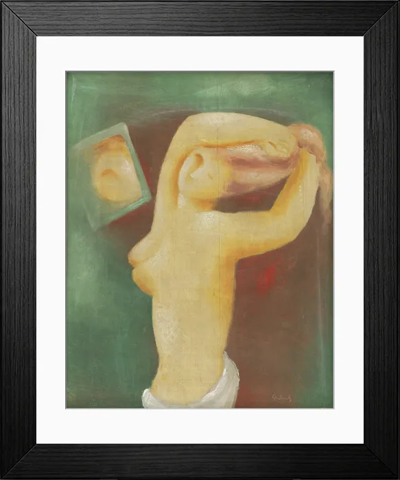 Framed Print : Facing Mirror, 1933. Creator: Mikulas Galanda Framed Print : Facing Mirror, 1933. Creator: Mikulas Galanda