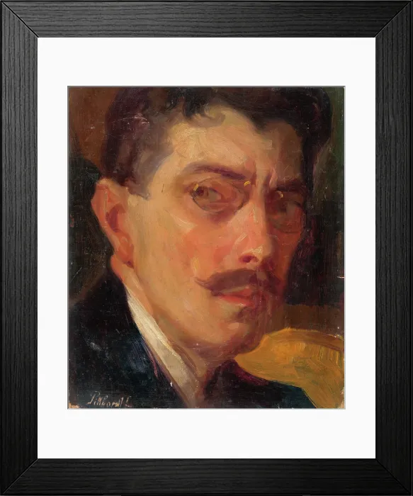 Framed Print : Study for a Self-Portrait, around 1900. Creator: Ludovit Pitthordt Framed Print : Study for a Self-Portrait, around 1900. Creator: Ludovit Pitthordt