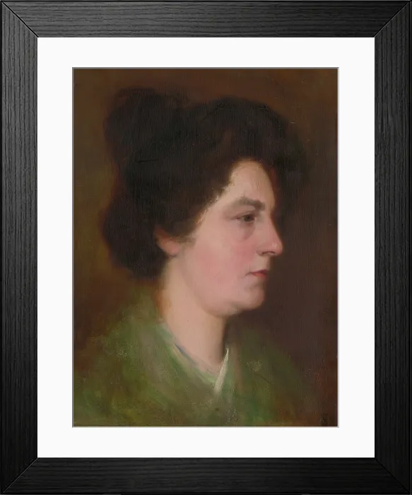 Framed Print : Head Study of a Woman, around 1900. Creator: Ludovit Pitthordt Framed Print : Head Study of a Woman, around 1900. Creator: Ludovit Pitthordt