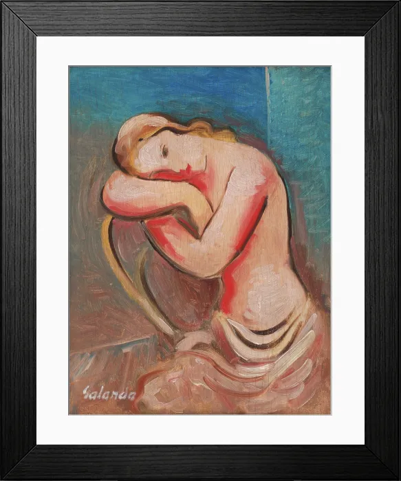 Framed Print : Seated Model, 1936-1937. Creator: Mikulas Galanda Framed Print : Seated Model, 1936-1937. Creator: Mikulas Galanda
