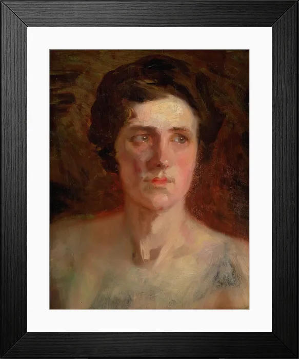 Framed Print : Head Study of a Woman, around 1890. Creator: Ludovit Pitthordt Framed Print : Head Study of a Woman, around 1890. Creator: Ludovit Pitthordt
