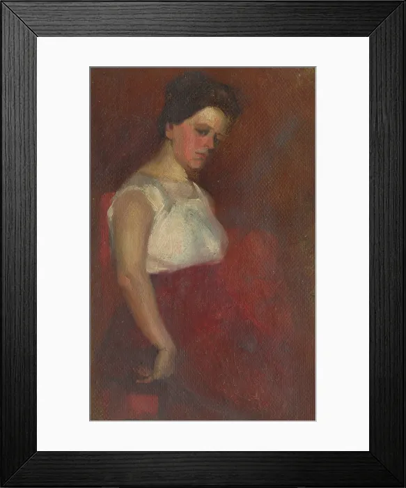 Framed Print : Study of a Seated Woman, around 1900. Creator: Ludovit Pitthordt Framed Print : Study of a Seated Woman, around 1900. Creator: Ludovit Pitthordt