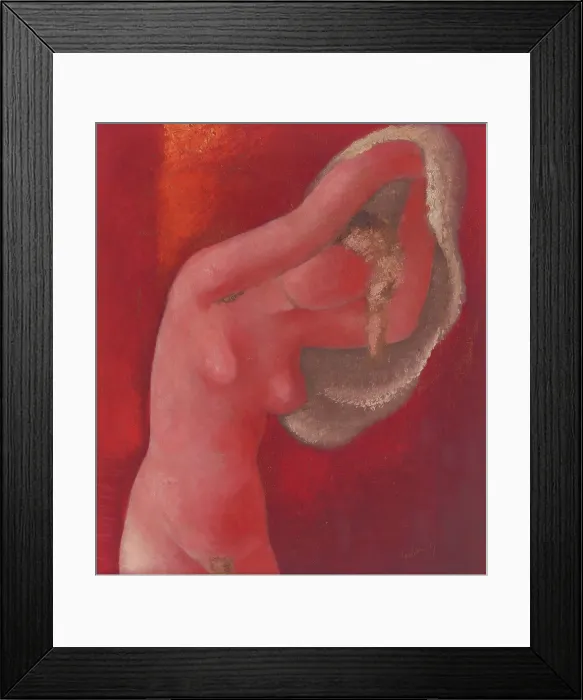 Framed Print : Woman Undressing, 1932. Creator: Mikulas Galanda Framed Print : Woman Undressing, 1932. Creator: Mikulas Galanda