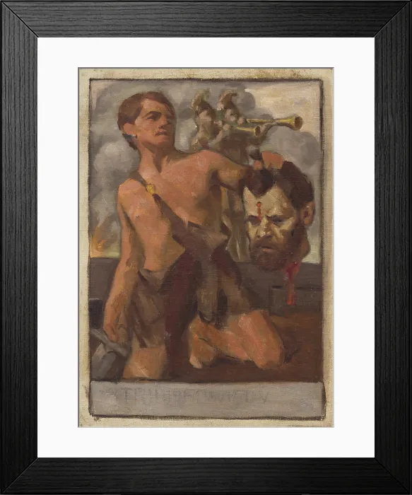 Framed Print : Study of Composition with Biblical Scene, 1910-1930. Creator: Milan Thomka Mitrovsky Framed Print : Study of Composition with Biblical Scene, 1910-1930. Creator: Milan Thomka Mitrovsky