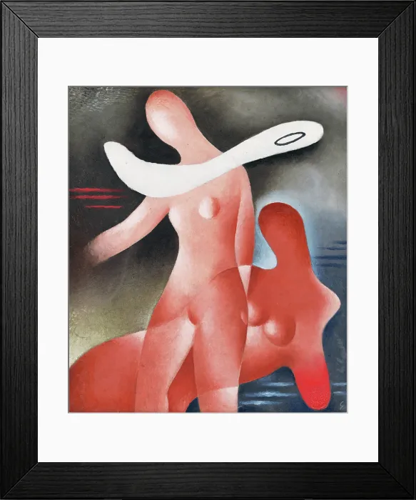 Framed Print : Two Women, 1931. Creator: Mikulas Galanda