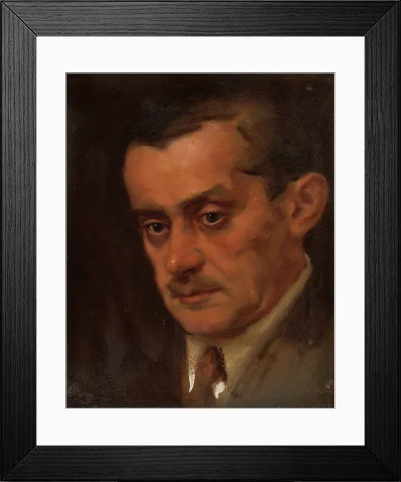 Framed Print : Portrait of a Man, around 1925. Creator: Milan Thomka Mitrovsky Framed Print : Portrait of a Man, around 1925. Creator: Milan Thomka Mitrovsky