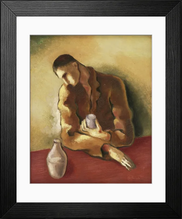 Framed Print : Drunkard, 1933. Creator: Mikulas Galanda Framed Print : Drunkard, 1933. Creator: Mikulas Galanda