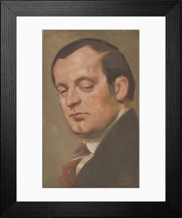 Framed Print : Portrait of a Man with Tie, 1923-1926. Creator: Milan Thomka Mitrovsky Framed Print : Portrait of a Man with Tie, 1923-1926. Creator: Milan Thomka Mitrovsky