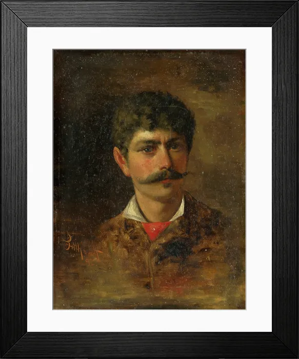 Framed Print : Man with Moustache, 1892. Creator: Ludovit Pitthordt Framed Print : Man with Moustache, 1892. Creator: Ludovit Pitthordt