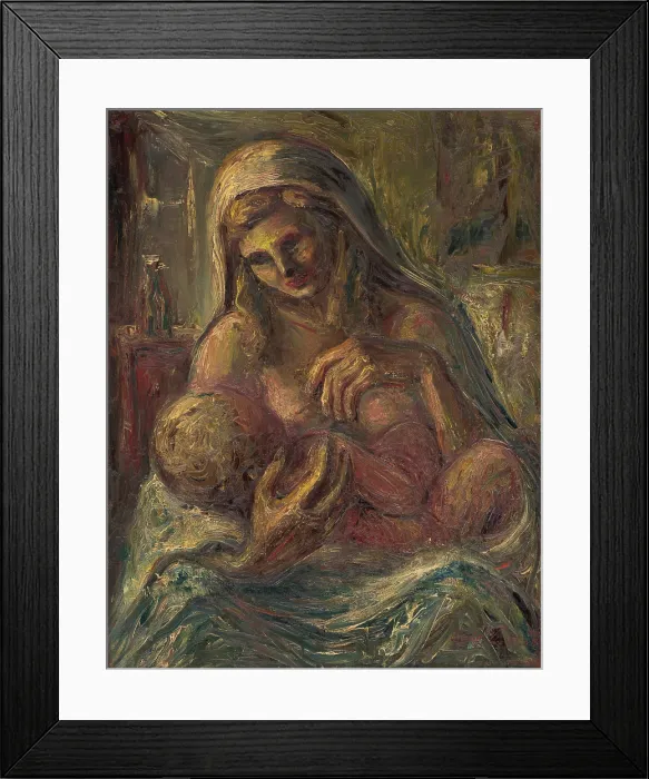 Framed Print : Madonna and Child, 1944. Creator: Ludovit Varga Framed Print : Madonna and Child, 1944. Creator: Ludovit Varga