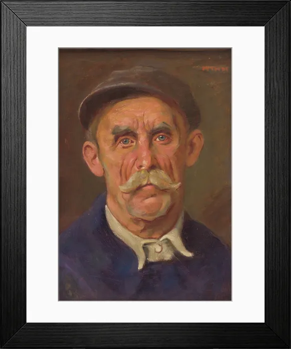 Framed Print : Portrait of a Worker, around 1925. Creator: Milan Thomka Mitrovsky Framed Print : Portrait of a Worker, around 1925. Creator: Milan Thomka Mitrovsky