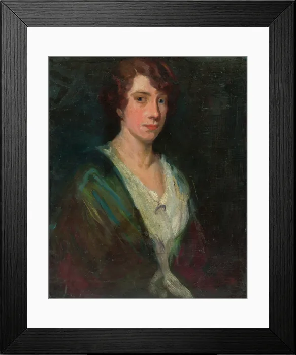 Framed Print : Portrait of the artist's daughter I, 1910-1930. Creator: Ludovit Pitthordt. Portrait of the artist's daughter I, 1910-1930. Creator: Ludovit Pitthordt