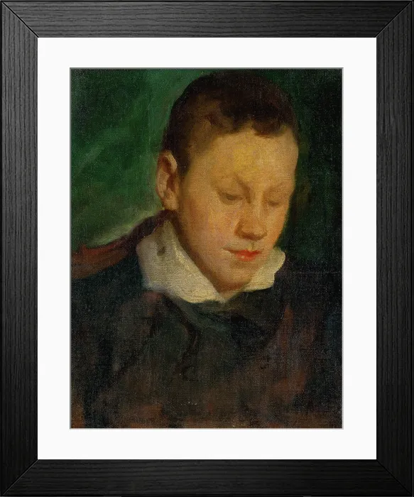 Framed Print : Head of a Boy, around 1890. Creator: Ludovit Pitthordt Framed Print : Head of a Boy, around 1890. Creator: Ludovit Pitthordt