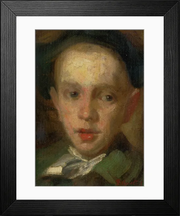 Framed Print : Head of a Boy, around 1890. Creator: Ludovit Pitthordt Framed Print : Head of a Boy, around 1890. Creator: Ludovit Pitthordt