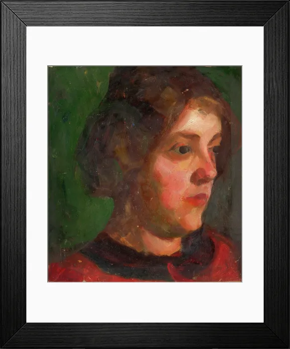 Framed Print : Head study of a girl, 1900. Creator: Ludovit Pitthordt