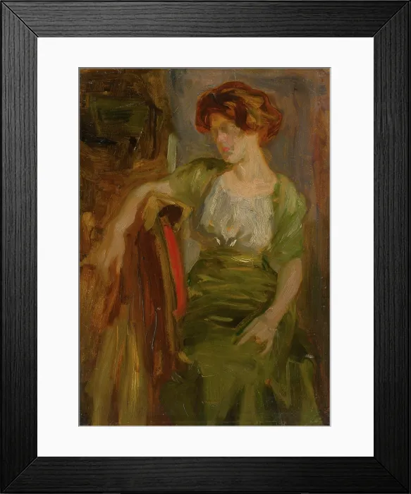 Framed Print : Study of a Seated Woman, around 1900. Creator: Ludovit Pitthordt Framed Print : Study of a Seated Woman, around 1900. Creator: Ludovit Pitthordt