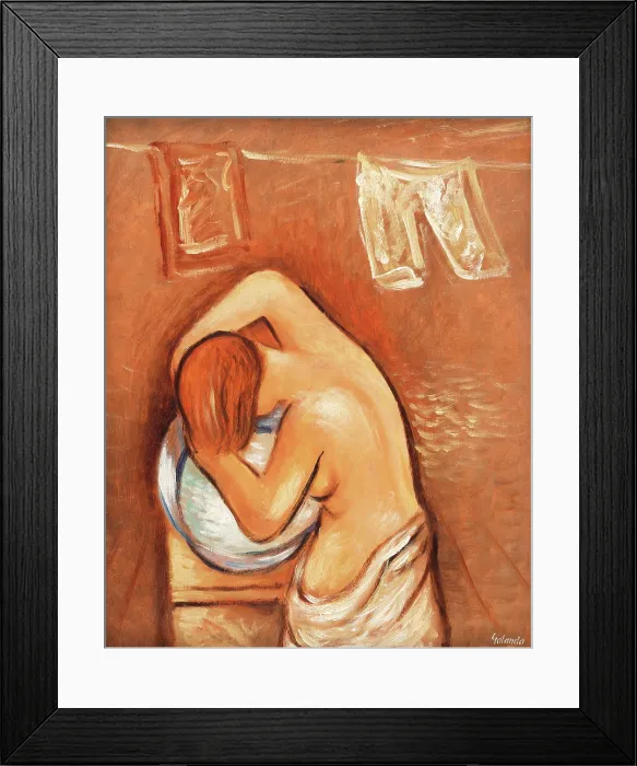 Framed Print : Washing Hair, around 1934. Creator: Mikulas Galanda Framed Print : Washing Hair, around 1934. Creator: Mikulas Galanda