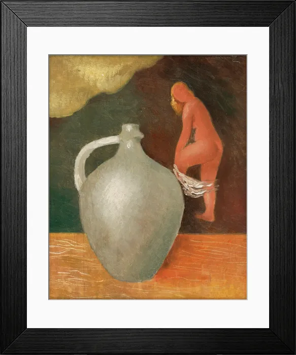Framed Print : Woman with Jar, around 1936. Creator: Mikulas Galanda Framed Print : Woman with Jar, around 1936. Creator: Mikulas Galanda
