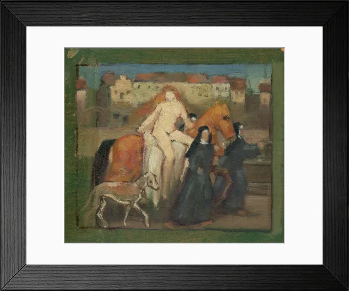 Framed Print : Lady Godiva, 1922. Creator: Milan Thomka Mitrovsky Framed Print : Lady Godiva, 1922. Creator: Milan Thomka Mitrovsky