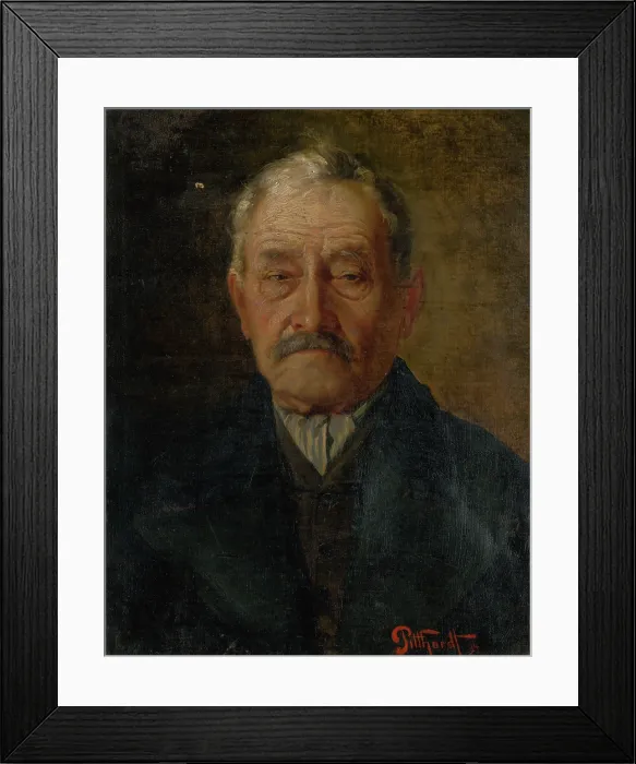 Framed Print : Portrait of an Old Man, 1894. Creator: Ludovit Pitthordt Framed Print : Portrait of an Old Man, 1894. Creator: Ludovit Pitthordt