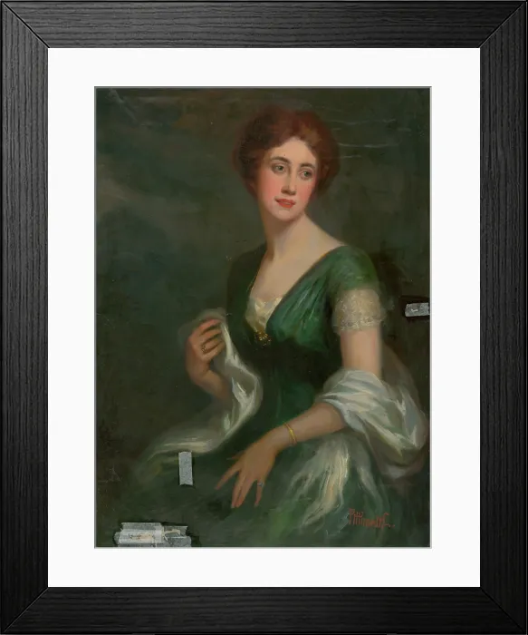 Framed Print : Portrait of Daughter Irma, 1900. Creator: Ludovit Pitthordt Framed Print : Portrait of Daughter Irma, 1900. Creator: Ludovit Pitthordt