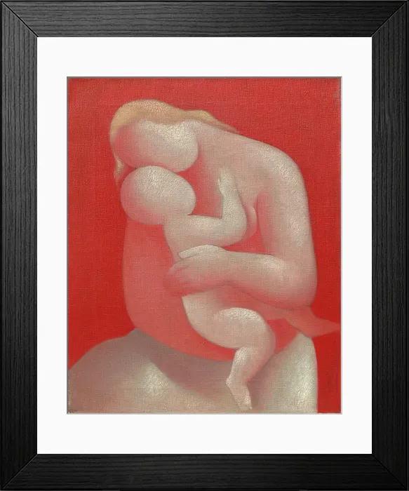 Framed Print : Mother (Pink Madonna), 1933. Creator: Mikulas Galanda Framed Print : Mother (Pink Madonna), 1933. Creator: Mikulas Galanda