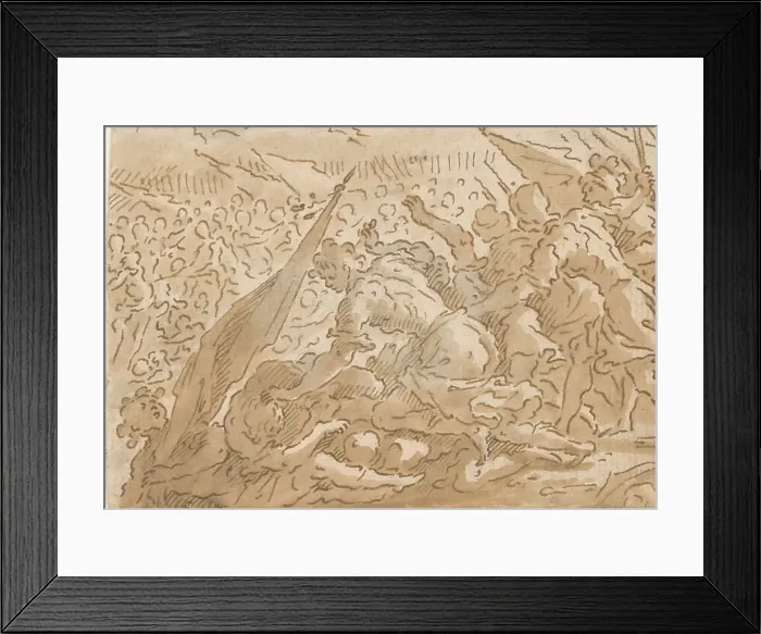 Framed Print : Battle, 1st half 17th century. Creator: Marcantonio Bassetti Framed Print : Battle, 1st half 17th century. Creator: Marcantonio Bassetti