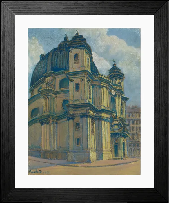 Framed Print : Church in Vienna, 1918. Creator: Konstantin Bauer Framed Print : Church in Vienna, 1918. Creator: Konstantin Bauer