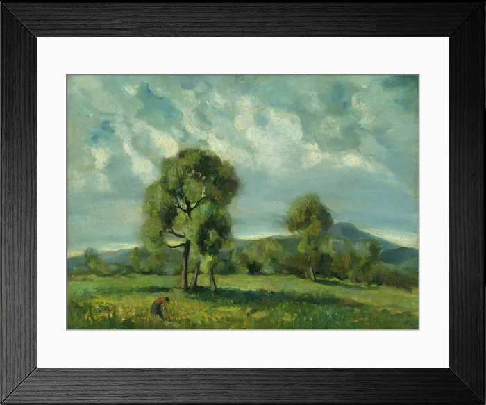 Framed Print : Landscape with trees, Liptov, c1934. Creator: Zolo Palugyay Framed Print : Landscape with trees, Liptov, c1934. Creator: Zolo Palugyay