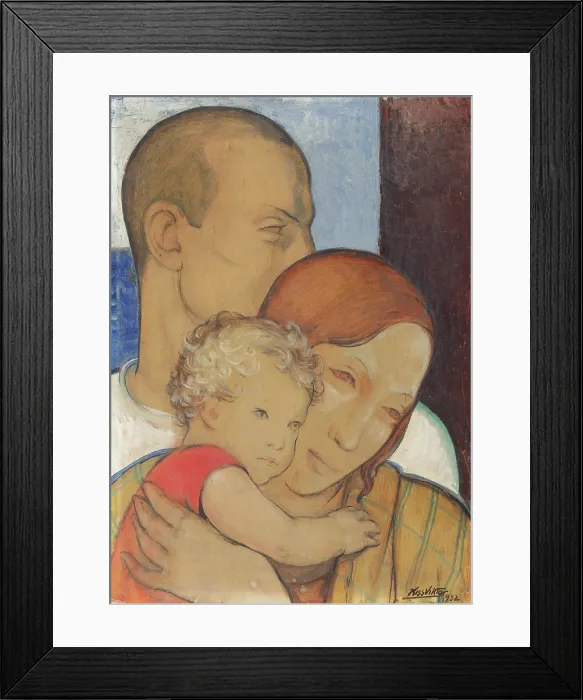 Framed Print : Family, 1932. Creator: Viktor Kiss Framed Print : Family, 1932. Creator: Viktor Kiss