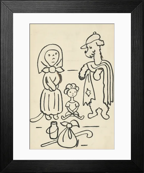 Framed Print : 28. A story about a dog and a cat, around 1928. Creator: Josef Capek Framed Print : 28. A story about a dog and a cat, around 1928. Creator: Josef Capek