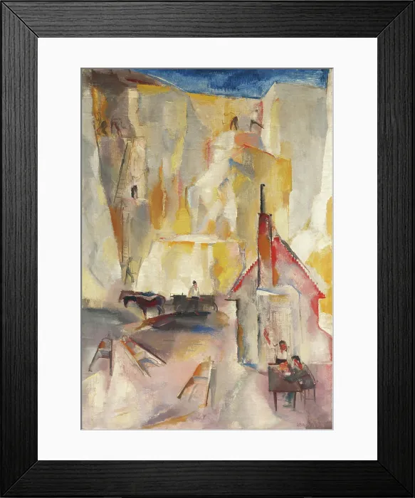 Framed Print : Quarry, 1927. Creator: Vilmos Aba-Novak Framed Print : Quarry, 1927. Creator: Vilmos Aba-Novak