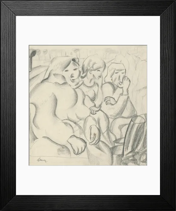 Framed Print : Study of three women, 1924-1928. Creator: Konstantin Bauer Framed Print : Study of three women, 1924-1928. Creator: Konstantin Bauer