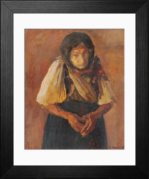Framed Print : Old Woman, 1933. Creator: Vladimir Kovar Framed Print : Old Woman, 1933. Creator: Vladimir Kovar