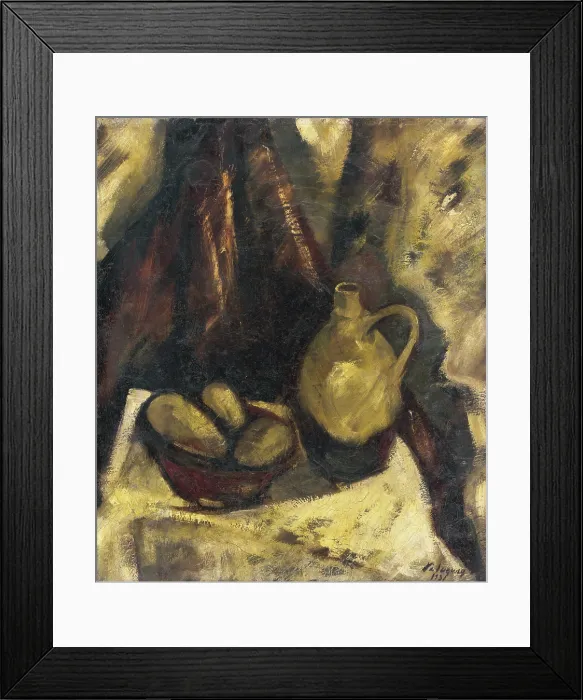 Framed Print : Still Life with Potatoes and a Jug, 1931. Creator: Zolo Palugyay Framed Print : Still Life with Potatoes and a Jug, 1931. Creator: Zolo Palugyay