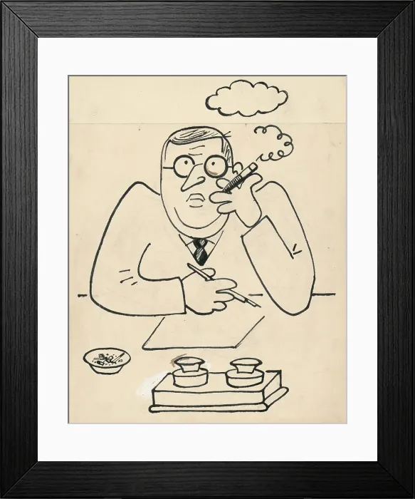 Framed Print : 15. Talking about a dog and a cat, around 1928. Creator: Josef Capek Framed Print : 15. Talking about a dog and a cat, around 1928. Creator: Josef Capek
