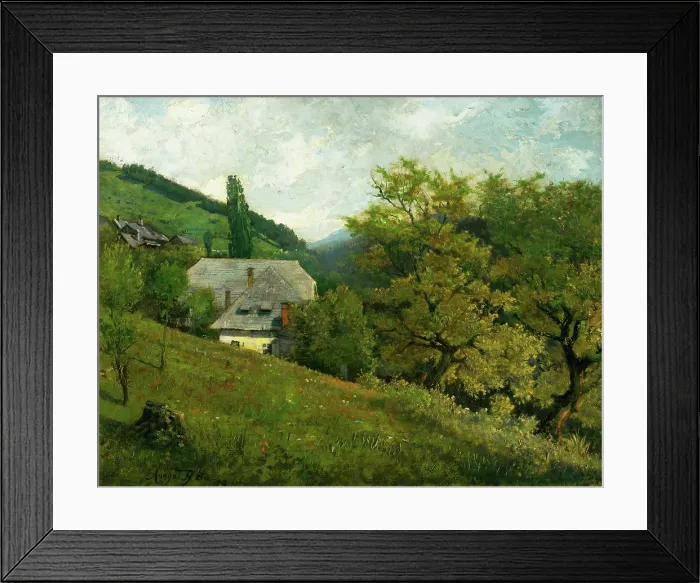Framed Print : Landscape near Kremnica, 1894. Creator: Vojtech Angyal Framed Print : Landscape near Kremnica, 1894. Creator: Vojtech Angyal
