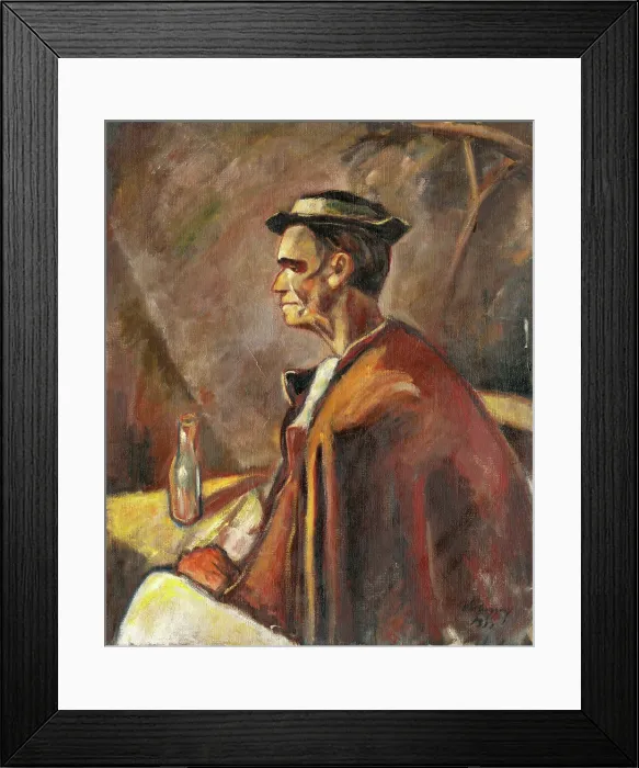 Framed Print : Drinking spirits, 1931. Creator: Zolo Palugyay Framed Print : Drinking spirits, 1931. Creator: Zolo Palugyay