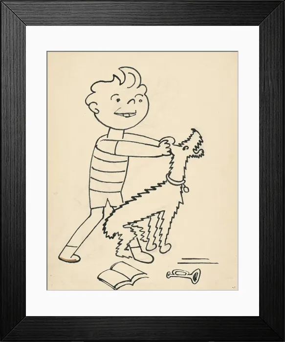 Framed Print : 16. Talking about a dog and a cat, around 1928. Creator: Josef Capek Framed Print : 16. Talking about a dog and a cat, around 1928. Creator: Josef Capek