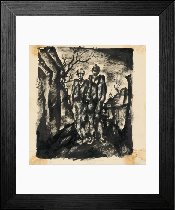 Framed Print : Two vagabonds, 1924-1927. Creator: Konstantin Bauer Framed Print : Two vagabonds, 1924-1927. Creator: Konstantin Bauer