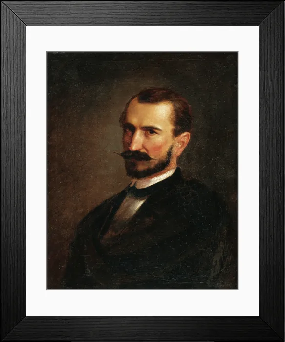 Framed Print : Self-portrait, 1870-1875. Creator: Vojtech Klimkovic Framed Print : Self-portrait, 1870-1875. Creator: Vojtech Klimkovic