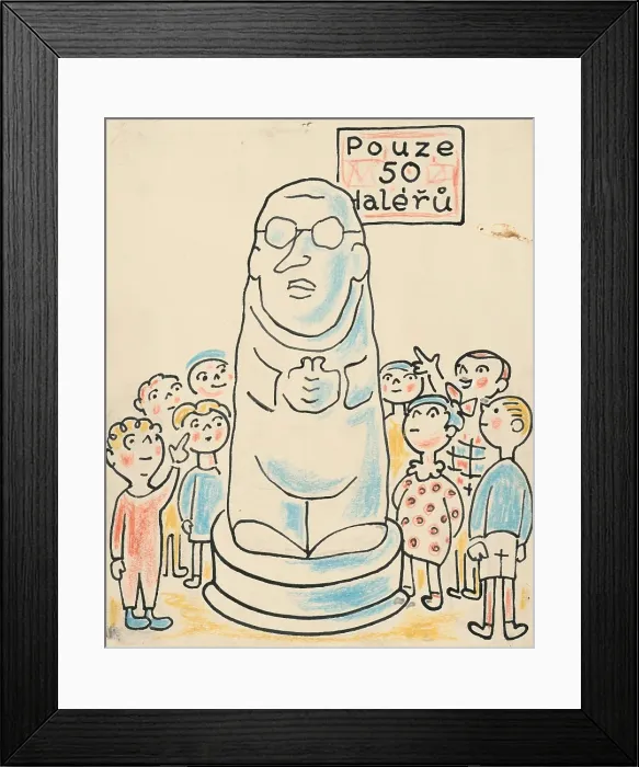 Framed Print : 1. The Tale of the Dog and the Cat, around 1928. Creator: Josef Capek Framed Print : 1. The Tale of the Dog and the Cat, around 1928. Creator: Josef Capek