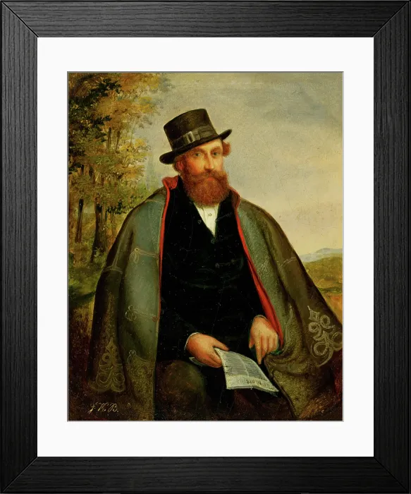 Framed Print : Portrait of a Revolutionary from 1848, 1848. Creator: Vojtech Klimkovic Framed Print : Portrait of a Revolutionary from 1848, 1848. Creator: Vojtech Klimkovic