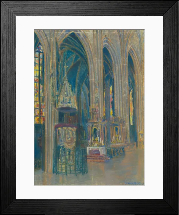 Framed Print : Inside the Kosice cathedral, 1919. Creator: Konstantin Bauer Framed Print : Inside the Kosice cathedral, 1919. Creator: Konstantin Bauer