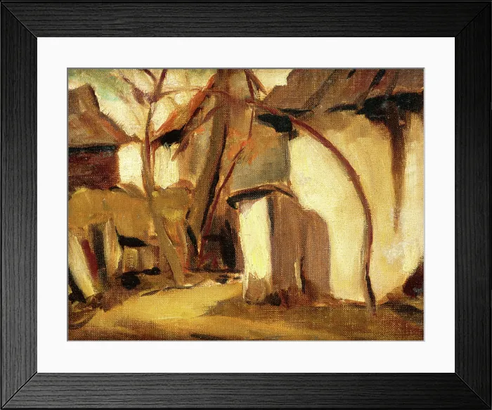 Framed Print : Village yard, c1930. Creator: Zolo Palugyay Framed Print : Village yard, c1930. Creator: Zolo Palugyay