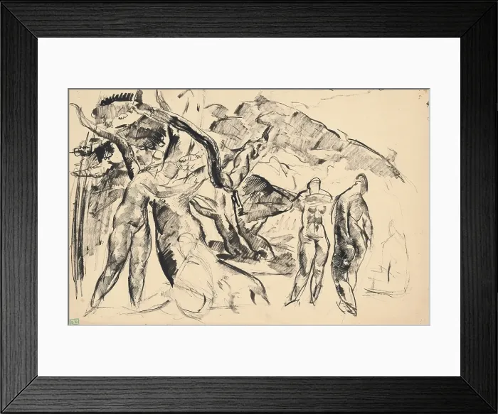 Framed Print : Women under trees, around 1922. Creator: Vilmos Aba-Novak Framed Print : Women under trees, around 1922. Creator: Vilmos Aba-Novak