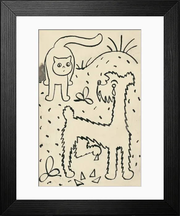 Framed Print : 20. A story about a dog and a cat, around 1928. Creator: Josef Capek Framed Print : 20. A story about a dog and a cat, around 1928. Creator: Josef Capek
