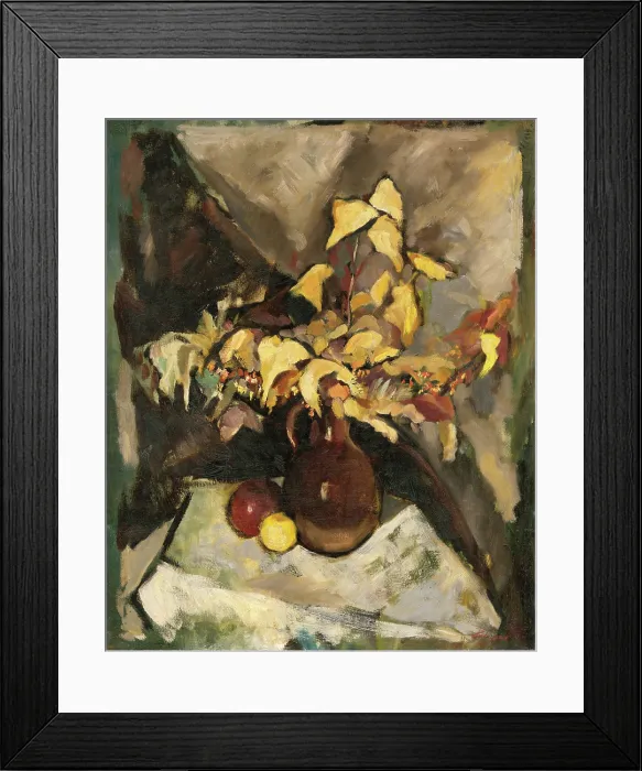 Framed Print : Autumn Still Life, 1931. Creator: Zolo Palugyay Framed Print : Autumn Still Life, 1931. Creator: Zolo Palugyay