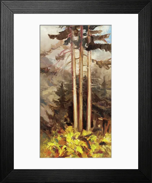 Framed Print : Spruces, c1930. Creator: Zolo Palugyay Framed Print : Spruces, c1930. Creator: Zolo Palugyay