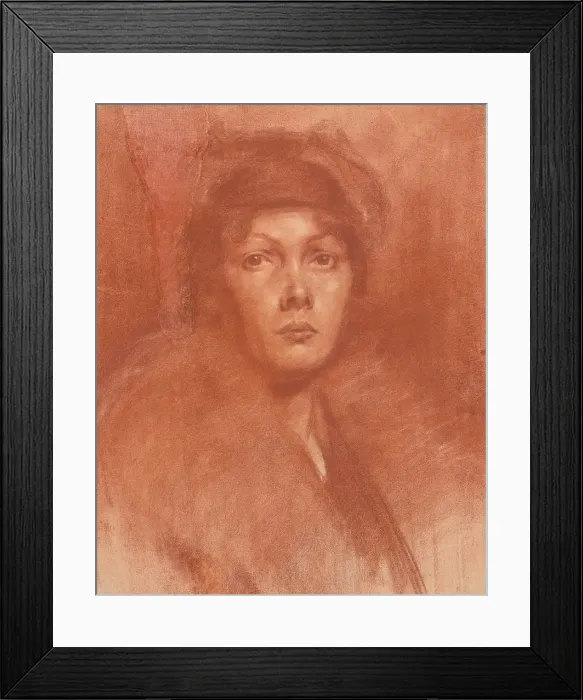 Framed Print : Portrait of a young lady, 1890-1895. Creator: Akos von Aranyossy Framed Print : Portrait of a young lady, 1890-1895. Creator: Akos von Aranyossy